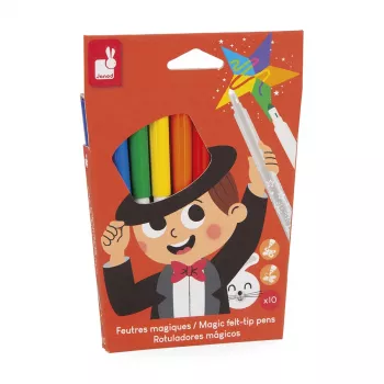 Janod Magic spalvas keičiantys flomasteriai, 10 spalvų