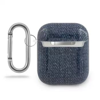 GUESS GUACA2TPUJULDB AirPods 1/2 dėklas, tamsiai mėlynas, Jeans kolekcija