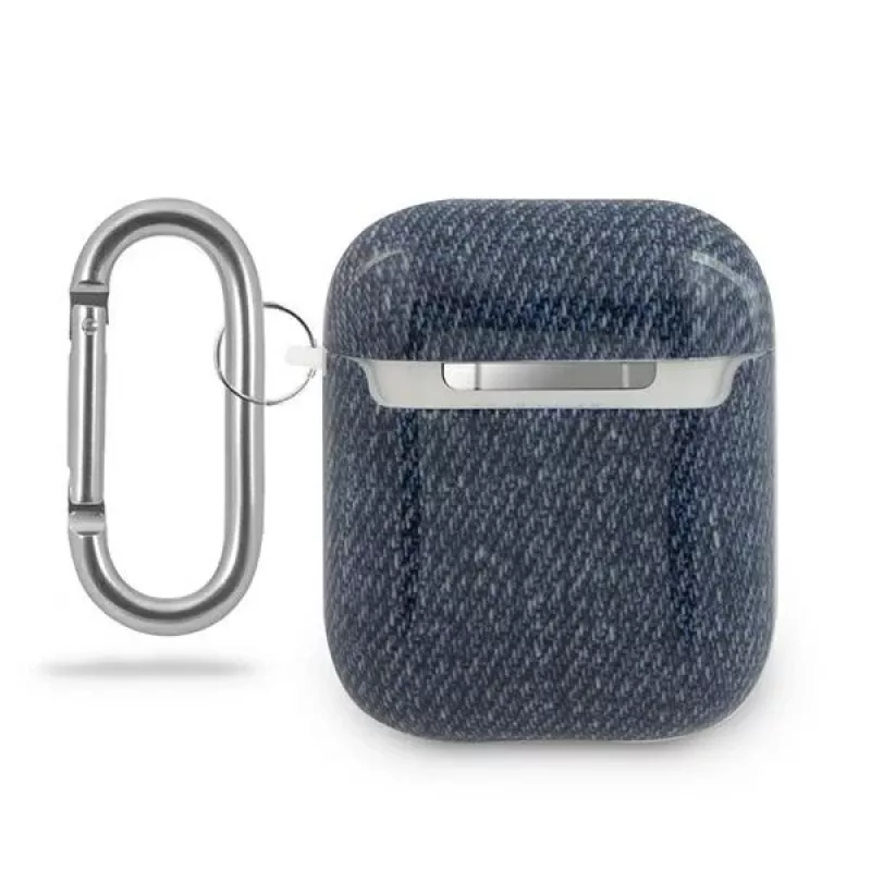 GUESS GUACA2TPUJULDB AirPods 1/2 dėklas, tamsiai mėlynas, Jeans kolekcija