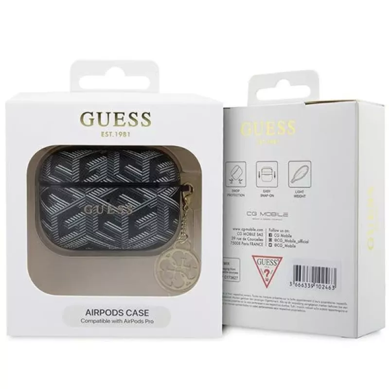 GUESS GCube Charm AirPods Pro dėklas - juodas
