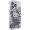 Hello Kitty HKHCP15XHDGPHT iPhone 15 Pro Max 6,7 colio baltas kietas dėklas IML Kitty On Bricks Graffiti