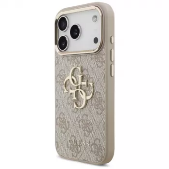 GUESS 4G Big Classic Logo dėklas, skirtas Apple iPhone 17 Pro / 18 Pro - rožinio aukso