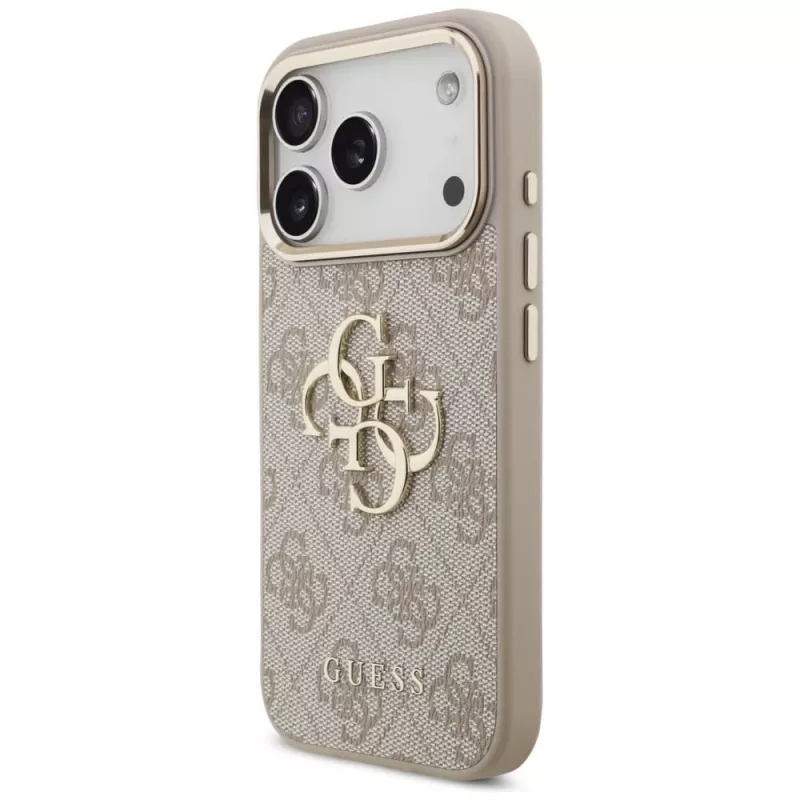 GUESS 4G Big Classic Logo dėklas, skirtas Apple iPhone 17 Pro / 18 Pro - rožinio aukso