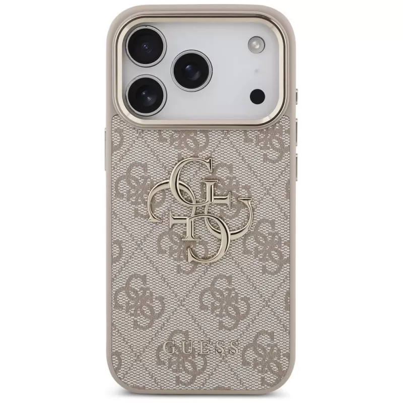 GUESS 4G Big Classic Logo dėklas, skirtas Apple iPhone 17 Pro / 18 Pro - rožinio aukso