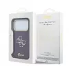 GUESS 4G Script Metal dėklas Apple iPhone 18 Pro / 17 Pro – bordo spalvos