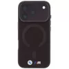 BMW M IML matinio metalo logotipo ir apdailų MagSafe dėklas, skirtas iPhone 18 Pro Max / 17 Pro Max - bordo spalvos