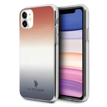 U.S. POLO ASSN. iPhone 11 dėklas su raudonos ir mėlynos spalvos gradientu
