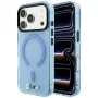 BMW M IML Matinis dėklas su metaliniu logotipu ir MagSafe, skirtas iPhone 18 Pro Max / 17 Pro Max - mėlynas