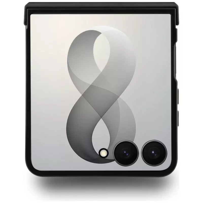 GUESS 4G Classic MagSafe dėklas, skirtas Samsung Galaxy Z Flip8 - juodos spalvos