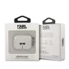 Karl Lagerfeld KLA3UKHGS AirPods 3 dėklas sidabrinis su blizgučiais, Karl's Head