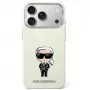 Karl Lagerfeld Smooth Ikonik Sketch MagSafe dėklas, skirtas iPhone 18 Pro / 17 Pro, smėlio spalvos