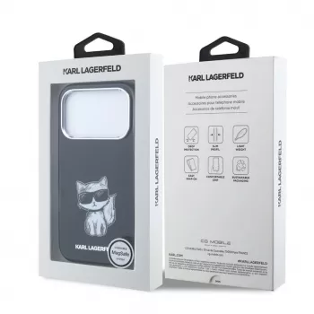 Karl Lagerfeld IML Choupette Body Sketch Print MagSafe dėklas, skirtas iPhone 18 Pro / 17 Pro – juodas