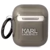 Karl Lagerfeld KLA2HNIKTCK AirPods 1/2 dėklas juodas su Karlo galvos raštu