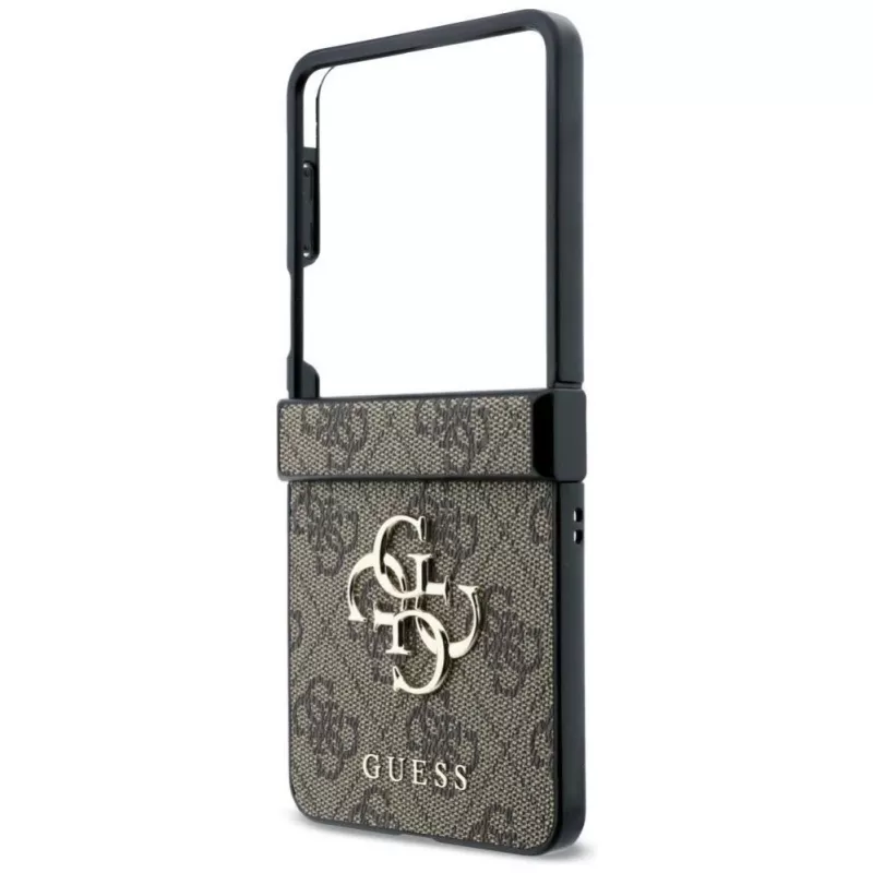 GUESS Big 4G Logo kietas dėklas, skirtas Samsung Galaxy Z Flip4 - rudas
