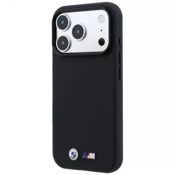 BMW M Quadrille Kevlar Metal Logo MagSafe dėklas, skirtas iPhone 18 Pro / 17 Pro – juodas