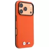 BMW M Quadrille Kevlar MagSafe dėklas, skirtas iPhone 17 Pro Max / 18 Pro Max – oranžinis su metaliniu logotipu