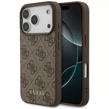 GUESS 4G Classic dėklas, skirtas iPhone 18 Pro / 17 Pro - ruda