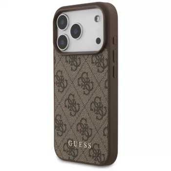 GUESS 4G Classic dėklas, skirtas iPhone 18 Pro / 17 Pro - ruda