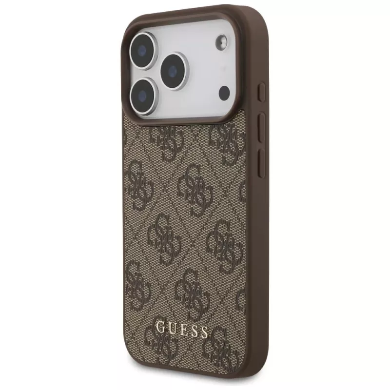 GUESS 4G Classic dėklas, skirtas iPhone 18 Pro / 17 Pro - ruda