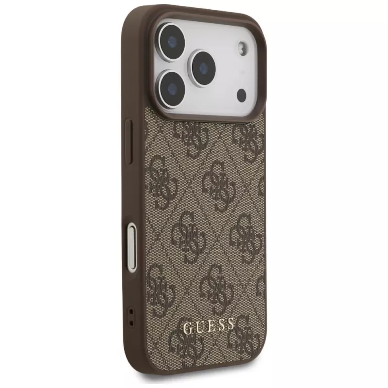 GUESS 4G Classic dėklas, skirtas iPhone 18 Pro / 17 Pro - ruda