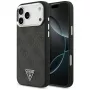 GUESS 4G Triangle Logo MagSafe dėklas, skirtas iPhone 18 Pro Max / 17 Pro Max - juodas ir sidabrinis