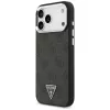 GUESS 4G Triangle Logo MagSafe dėklas, skirtas iPhone 18 Pro Max / 17 Pro Max - juodas ir sidabrinis