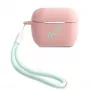 GUESS GUACAPLSVSPG AirPods Pro dėklas silikoninis Vintage Pink Green