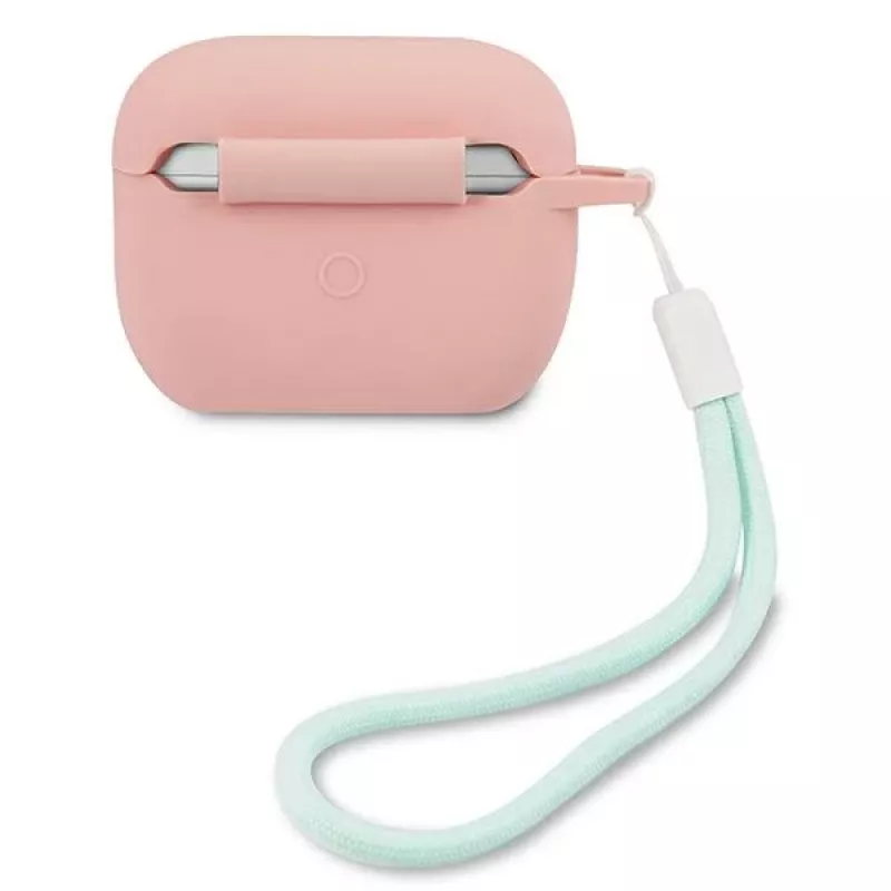 GUESS GUACAPLSVSPG AirPods Pro dėklas silikoninis Vintage Pink Green