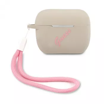 GUESS Vintage Silicone dėklas Apple AirPods Pro - pilkai rožinis