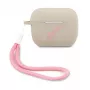 GUESS Vintage Silicone dėklas Apple AirPods Pro - pilkai rožinis