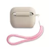 GUESS Vintage Silicone dėklas Apple AirPods Pro - pilkai rožinis