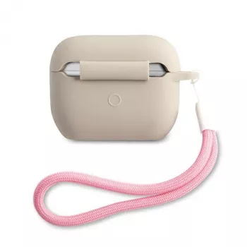 GUESS Vintage Silicone dėklas Apple AirPods Pro - pilkai rožinis