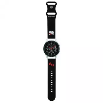 Hello Kitty Silicone Kitty Head Smartwatch Strap 22 mm juoda