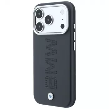 BMW Signature Centered Deboss MagSafe dėklas, skirtas iPhone 18 Pro / 17 Pro - pilkas