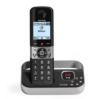 Alcatel F890 Voice DECT belaidis telefonas su atsakikliu, juodas/sidabrinis