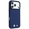 BMW M Carbon Metal Logo MagSafe dėklas, skirtas iPhone 18 Pro Max / 17 Pro Max - tamsiai mėlynas