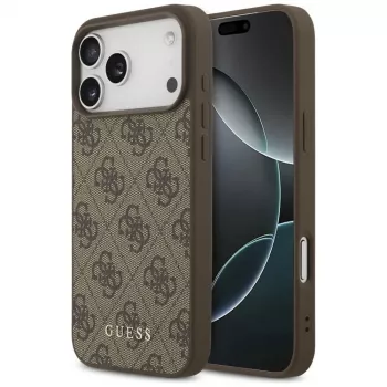 GUESS 4G Classic dėklas, skirtas iPhone 18 Pro Max / 17 Pro Max - rudas