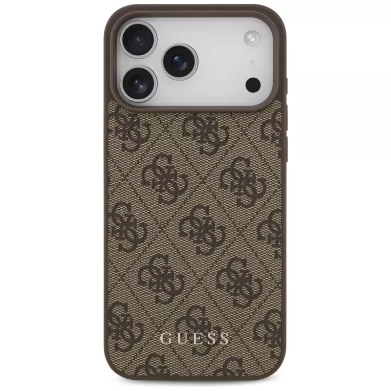 GUESS 4G Classic dėklas, skirtas iPhone 18 Pro Max / 17 Pro Max - rudas