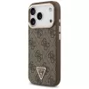 GUESS 4G Triangle Logo MagSafe dėklas, skirtas iPhone 17 Pro / 18 Pro - ruda
