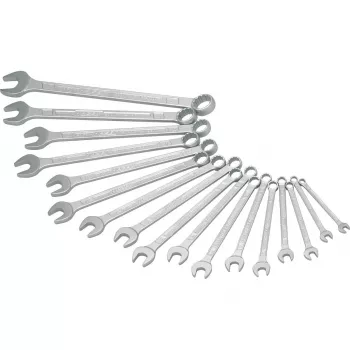 HAZET 600N/17N Kombinuotų raktų rinkinys, 17 vnt., 6-24 mm, chromvanadis, DIN 3113
