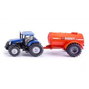 SIKU FARMER New Holland su Abbey mėšlo cisterna 1:32 mastelio traktoriaus ir įrankio rinkinys