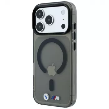 BMW M IML blizgus metalinis logotipas ir apvadai MagSafe dėklas, skirtas iPhone 18 Pro / 17 Pro - juodas