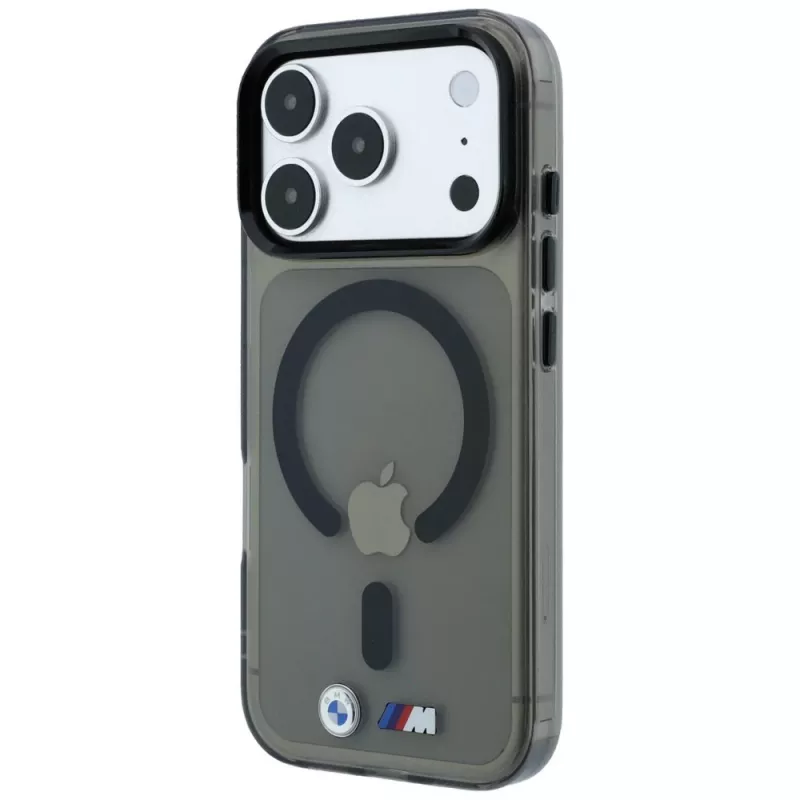 BMW M IML blizgus metalinis logotipas ir apvadai MagSafe dėklas, skirtas iPhone 18 Pro / 17 Pro - juodas