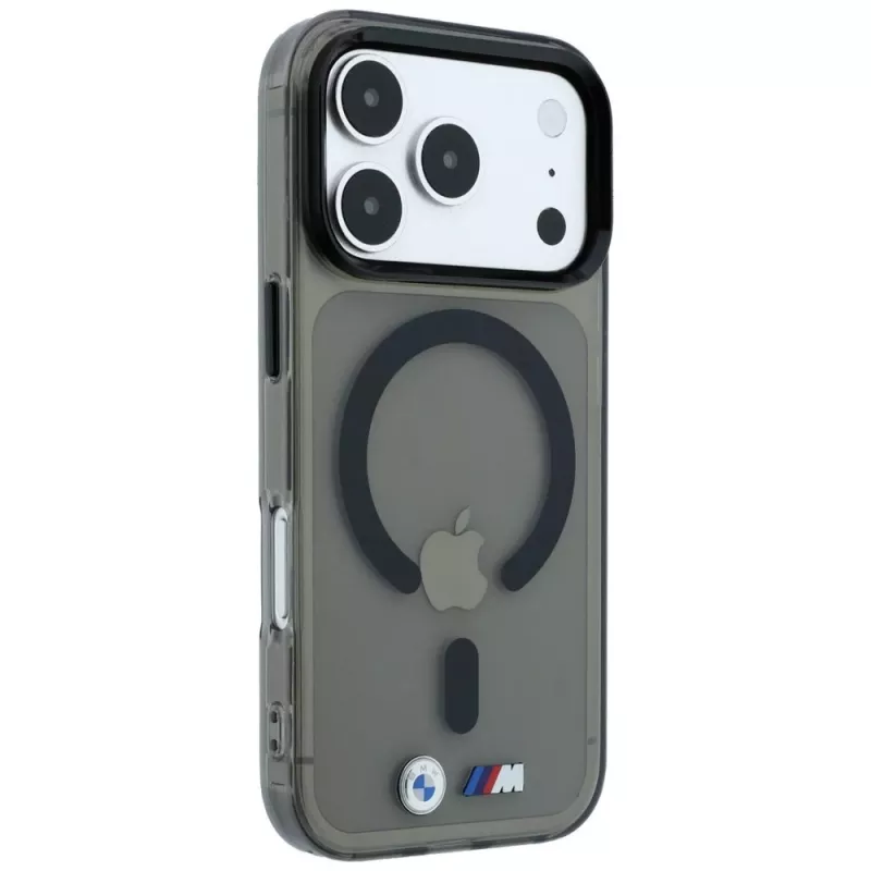 BMW M IML blizgus metalinis logotipas ir apvadai MagSafe dėklas, skirtas iPhone 18 Pro / 17 Pro - juodas