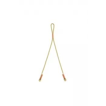 Dynapark darbo pozicionavimo diržas 80 cm - 22 kN poliamido juosta, CE EN 354, susiūtos kilpos su įvorėmis, geltona/juoda