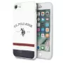 U.S. POLO ASSN. USHCI8PCSTRB iPhone 7/8/SE 2020/SE 2022 dėklas Baltas trijų spalvų raštas