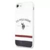 U.S. POLO ASSN. USHCI8PCSTRB iPhone 7/8/SE 2020/SE 2022 dėklas Baltas trijų spalvų raštas