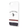 U.S. POLO ASSN. USHCI8PCSTRB iPhone 7/8/SE 2020/SE 2022 dėklas Baltas trijų spalvų raštas