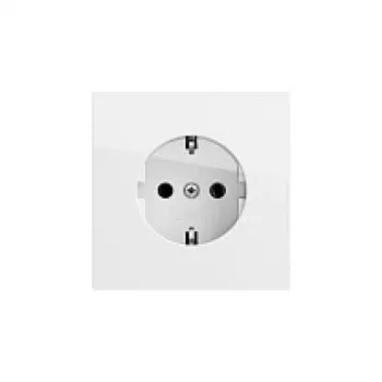 Gira 446670 SCHUKO rozetė, įleidžiama, blizganti balta, 16 A, 250 V, System 55