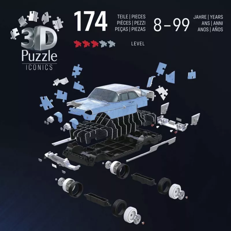 Ravensburger 3D Puzzle Iconics: Cadillac Eldorado Brougham (162 dalys)